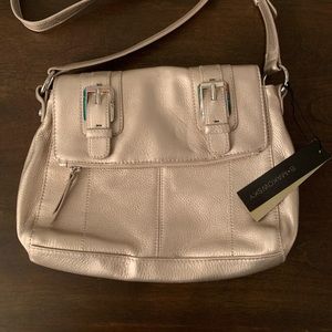 NWT B. Makowsky Leather Metallic Bag